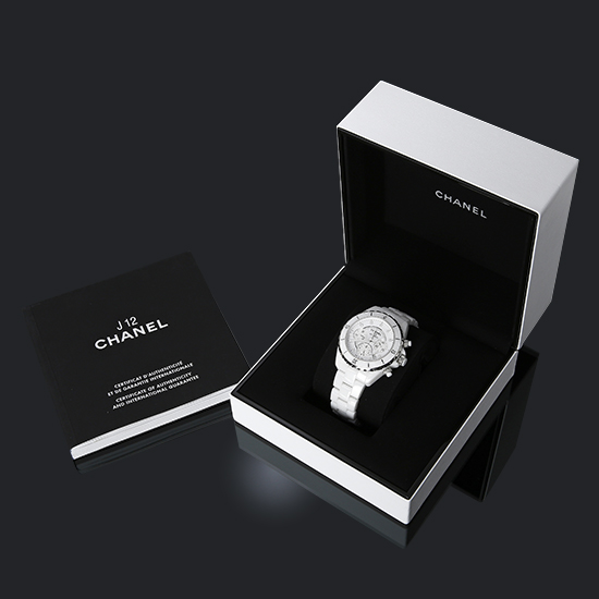 CHANEL(USED) 샤넬 J12 화이트 세라믹 크르노 H2009