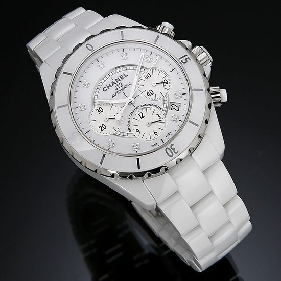 CHANEL(USED) 샤넬 J12 화이트 세라믹 크르노 H2009