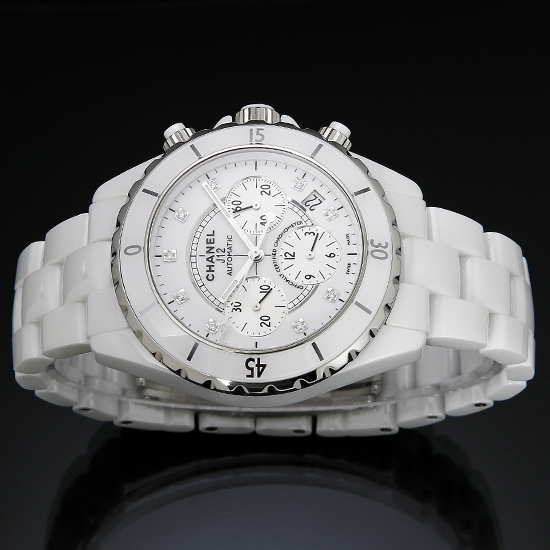 CHANEL(USED) 샤넬 J12 화이트 세라믹 크르노 H2009