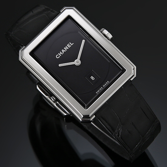 CHANEL(USED) 샤넬 보이프렌드 미듐 스틸 가죽밴드 H4884