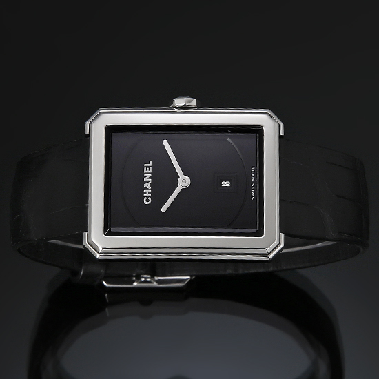 CHANEL(USED) 샤넬 보이프렌드 미듐 스틸 가죽밴드 H4884