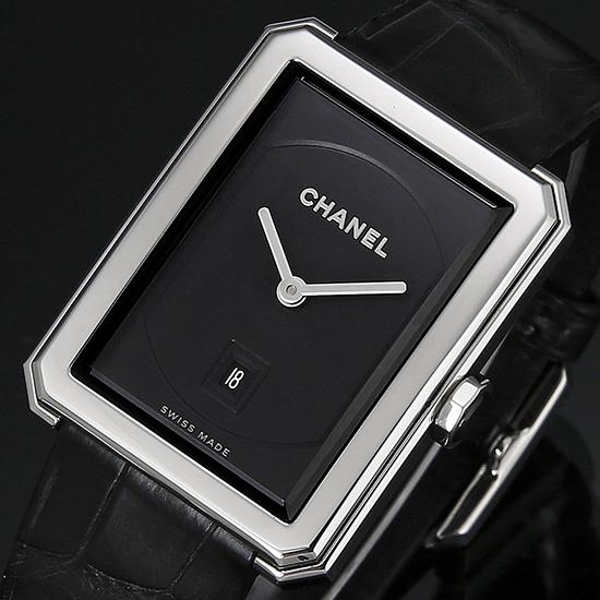CHANEL(USED) 샤넬 보이프렌드 미듐 스틸 가죽밴드 H4884