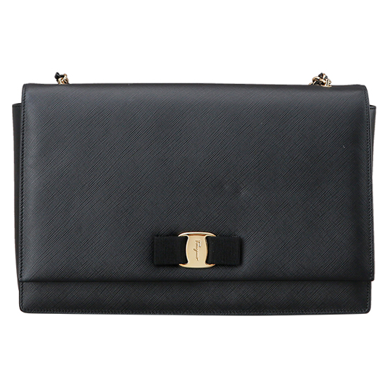 FERRAGAMO(USED)바라리본 간치니 체인 숄더백