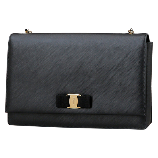 FERRAGAMO(USED)바라리본 간치니 체인 숄더백