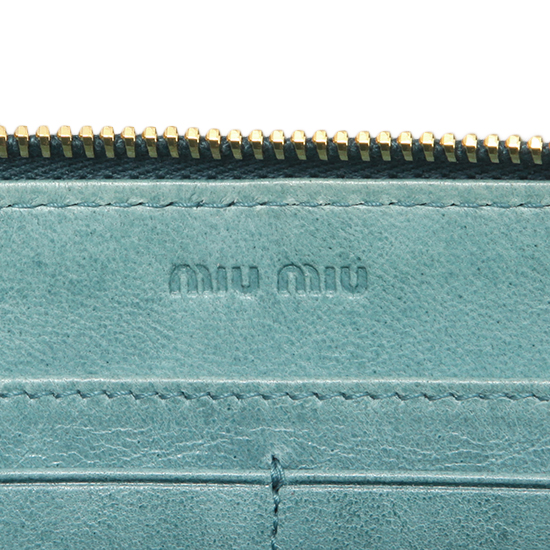 MIU MIU(USED)램스킨 지피 월릿 장지갑