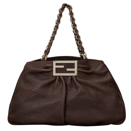 FENDI(USED)쥬카 레더 체인숄더