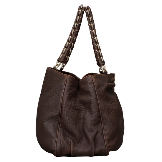 FENDI(USED)쥬카 레더 체인숄더