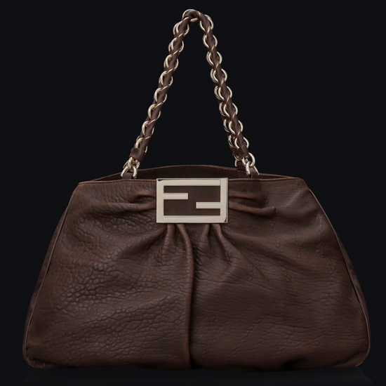 FENDI(USED)쥬카 레더 체인숄더