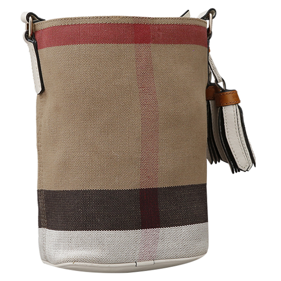 BURBERRY(USED)애쉬비 캔버스 체크 호보백