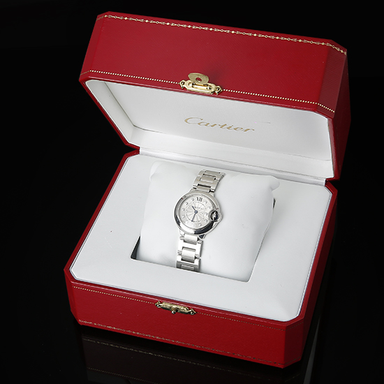 CARTIER(USED) 발롱블루 스틸 28 다이아인덱스