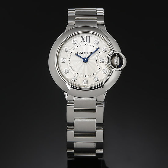 CARTIER(USED) 발롱블루 스틸 28 다이아인덱스