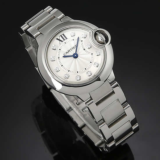 CARTIER(USED) 발롱블루 스틸 28 다이아인덱스