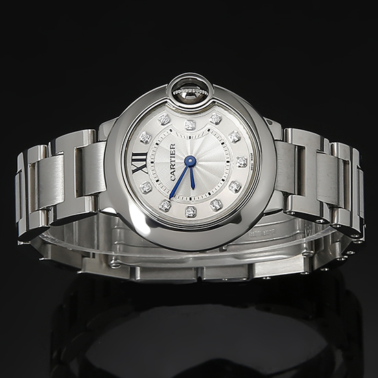 CARTIER(USED) 발롱블루 스틸 28 다이아인덱스