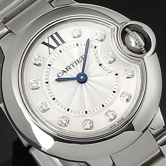 CARTIER(USED) 발롱블루 스틸 28 다이아인덱스