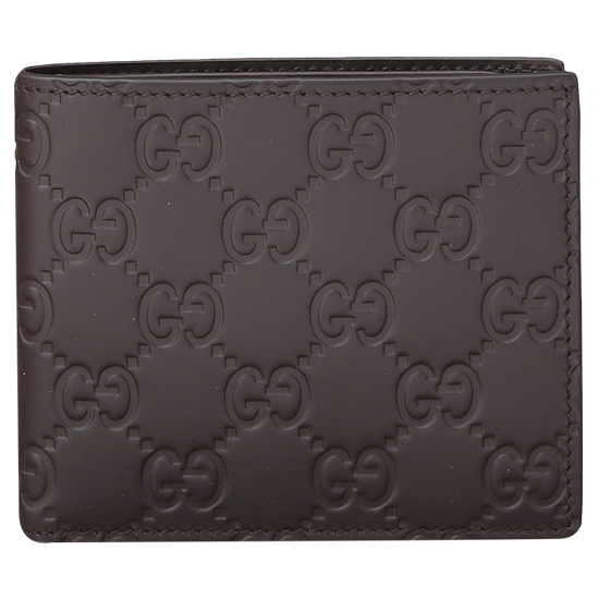 GUCCI(USED) 구찌 GG로고 씨마 레더 브라운 가죽 반지갑