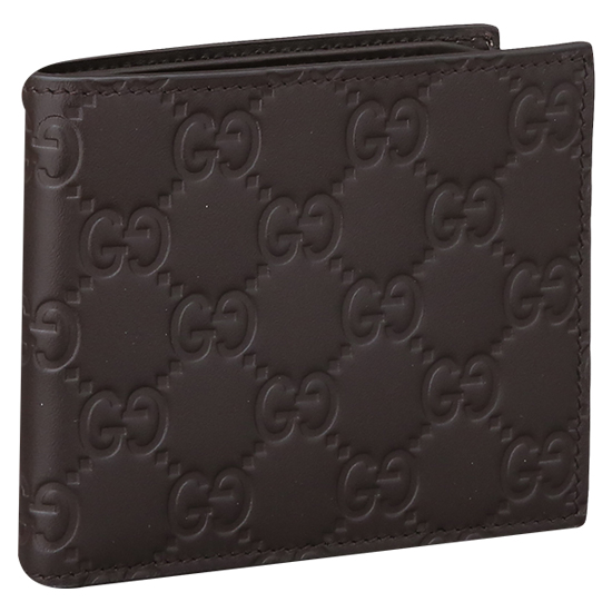 GUCCI(USED) 구찌 GG로고 씨마 레더 브라운 가죽 반지갑