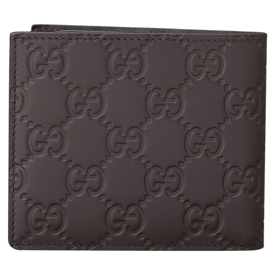 GUCCI(USED) 구찌 GG로고 씨마 레더 브라운 가죽 반지갑