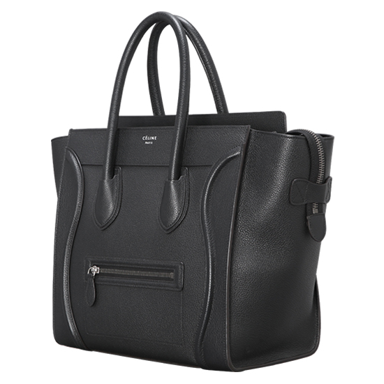 CELINE(USED)러기지 블랙 레더 토트백