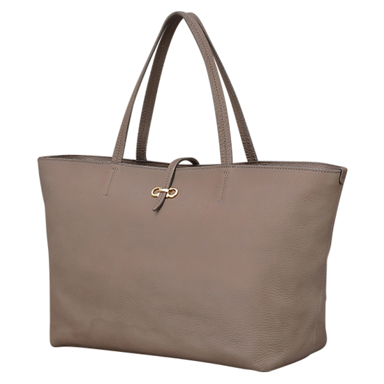 FERRAGAMO(USED)브라운 레더 숄더백