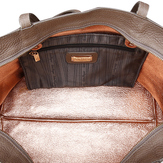 FERRAGAMO(USED)브라운 레더 숄더백