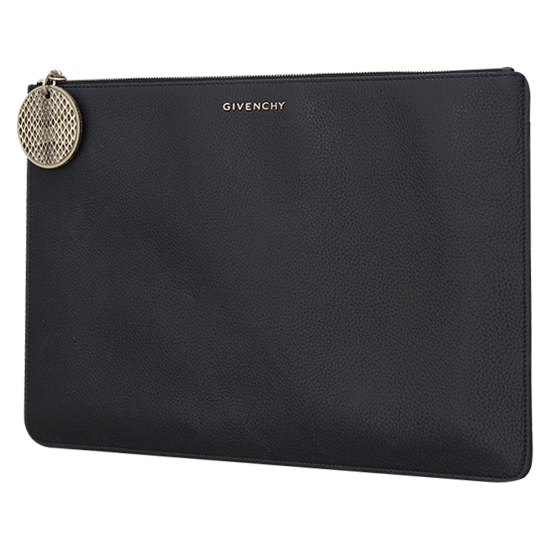GIVENCHY(USED)블랙 레더 클러치백
