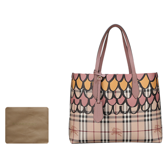 BURBERRY(USED)노바체크 PVC 양면 숄더백