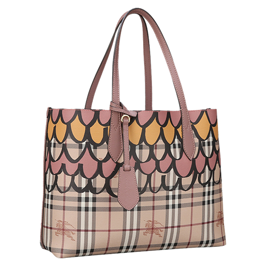 BURBERRY(USED)노바체크 PVC 양면 숄더백