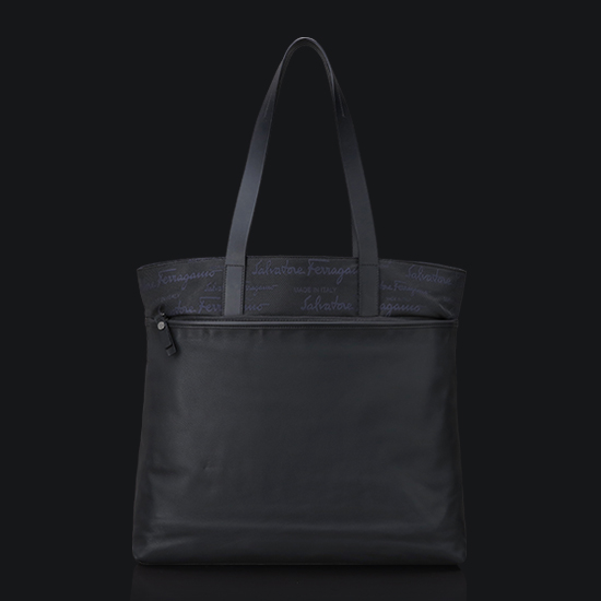 FERRAGAMO(USED)블랙 패브릭 숄더백