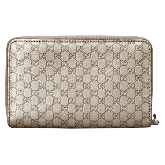 GUCCI(USED) 구찌 GG로고 씨마 레더 금장 지퍼 중지갑