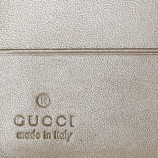 GUCCI(USED) 구찌 GG로고 씨마 레더 금장 지퍼 중지갑