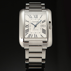 CARTIER(USED) 탱크 앙글래즈 스틸 M