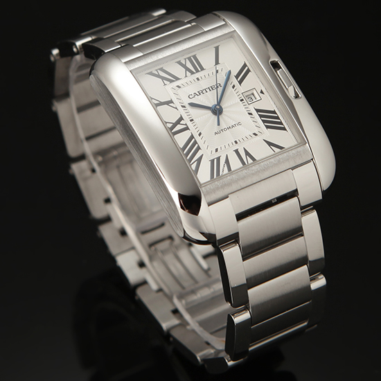 CARTIER(USED) 탱크 앙글래즈 스틸 M
