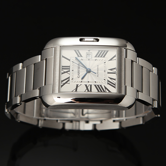 CARTIER(USED) 탱크 앙글래즈 스틸 M