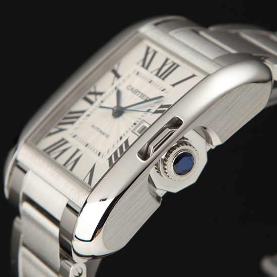 CARTIER(USED) 탱크 앙글래즈 스틸 M