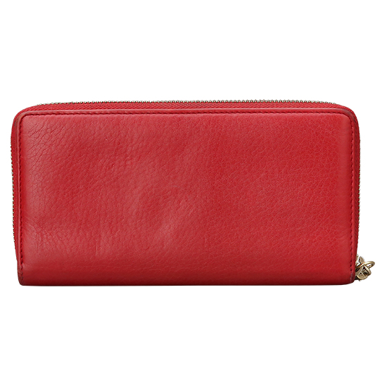 GUCCI(USED) 구찌 인터락킹 레더 지퍼 장지갑