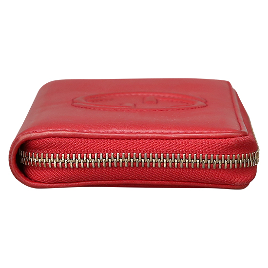 GUCCI(USED) 구찌 인터락킹 레더 지퍼 장지갑