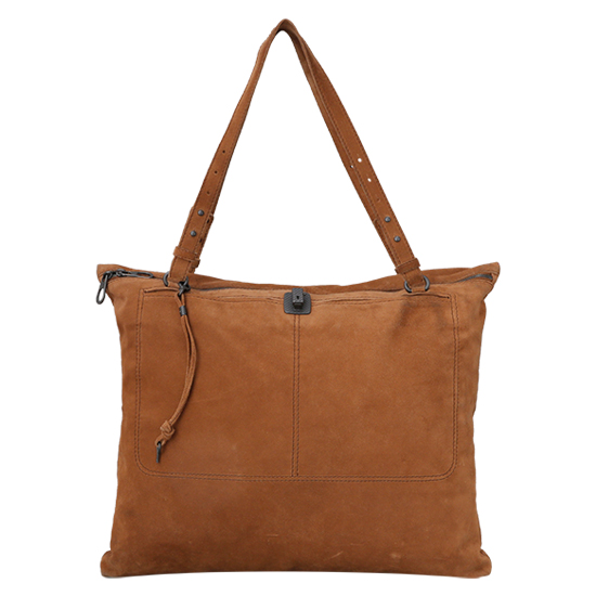 BOTTEGA VENETA(USED)스웨이드 브라운 숄더백