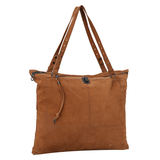BOTTEGA VENETA(USED)스웨이드 브라운 숄더백