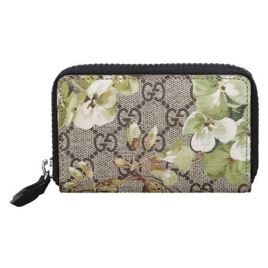 GUCCI(USED) 구찌 GG로고 PVC 블룸 카드지갑