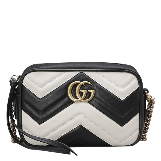 GUCCI(USED) 구찌 GG로고 마몬트 마틀라쎄 미니 체인 숄더백
