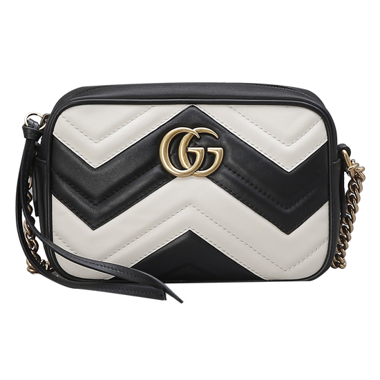 GUCCI(USED) 구찌 GG로고 마몬트 마틀라쎄 미니 체인 숄더백