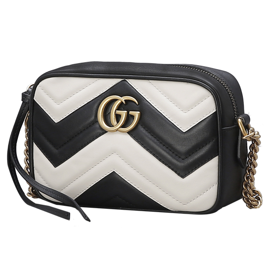 GUCCI(USED) 구찌 GG로고 마몬트 마틀라쎄 미니 체인 숄더백