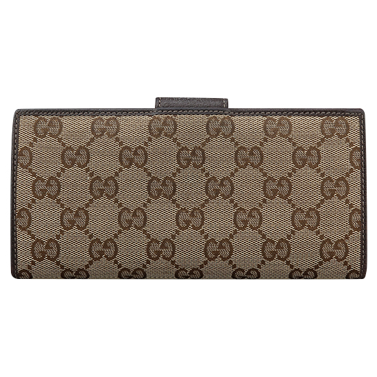 GUCCI(USED) 구찌 GG로고 D링 패브릭 장지갑
