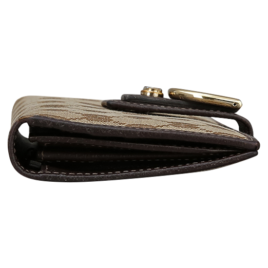 GUCCI(USED) 구찌 GG로고 D링 패브릭 장지갑