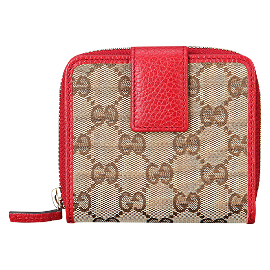 GUCCI(USED) 구찌 GG로코 패브릭 트리밍 반지갑