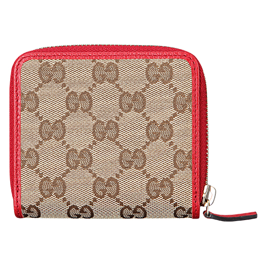 GUCCI(USED) 구찌 GG로코 패브릭 트리밍 반지갑