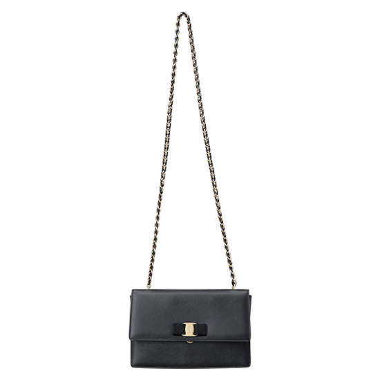 FERRAGAMO(USED)바라리본 체인 숄더백