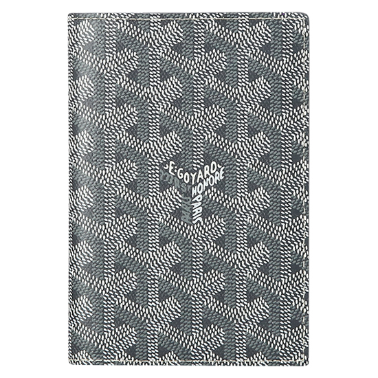 GOYARD(USED)PVC 그레이 중지갑 겸 여권지갑