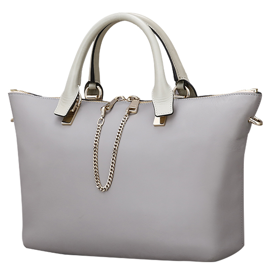 CHLOE(USED)베일리 램스킨 그레이 토트백