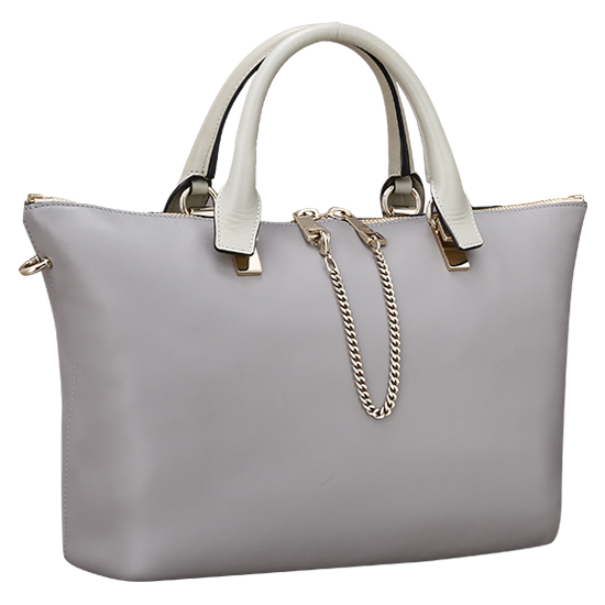 CHLOE(USED)베일리 램스킨 그레이 토트백